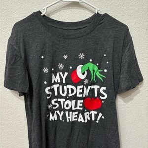 Teacher Christmas Grinch Themed Graphic Tee